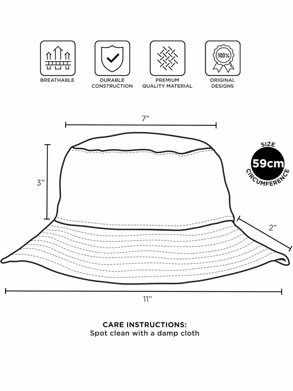 Slytherin Gray Bucket Hat with Crest - Kids